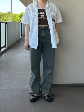 「VINTAGE（ヴィンテージ）のアイテム（スニーカー）」を使った、miyo_teさん（レディース・158cm）の春コーディネート