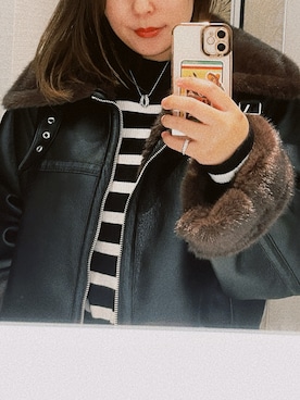 「ZARA MAN」｜りなてぃーさん（レディース・153cm）の冬コーディネート