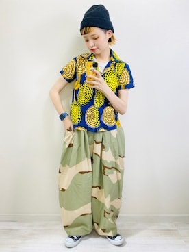 「MERLOT（メルロー）のアイテム（ピアス（両耳用））」を使った、moratoriamu.さん（レディース・155cm）の夏コーディネート