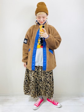 「CAMP7（キャンプセブン）のアイテム（ジャケット/アウター）」を使った、moratoriamu.さん（レディース・155cm）の冬コーディネート