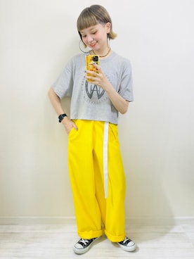 「mici（ミチ）のアイテム」を使った、moratoriamu.さん（レディース・155cm）の夏コーディネート
