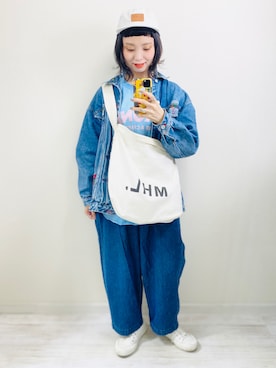 「yield（イールド）のアイテム」を使った、moratoriamu.さん（レディース・155cm）の春コーディネート
