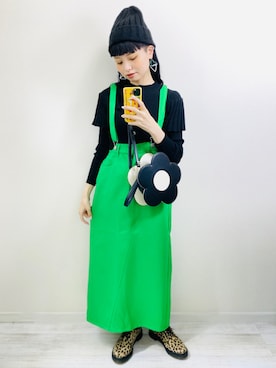「rps（アールピーエス）のアイテム（帽子）」を使った、moratoriamu.さん（レディース・155cm）の春コーディネート