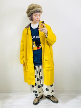 「kutir（クティール）のアイテム（その他アウター）」を使った、moratoriamu.さん（レディース・155cm）の冬コーディネート