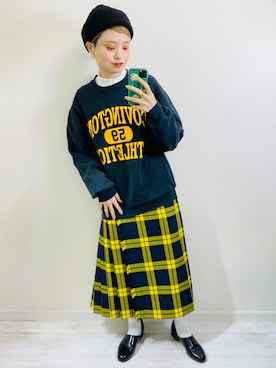 「Libra Cue（リブラ キュー）のアイテム（ダッフルコート）」を使った、moratoriamu.さん（レディース・155cm）の冬コーディネート