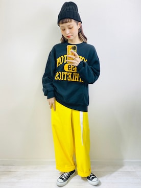 「mici（ミチ）のアイテム」を使った、moratoriamu.さん（レディース・155cm）の春コーディネート