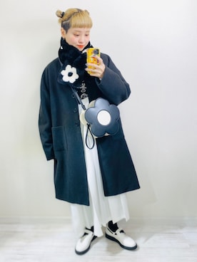 「merry jenny（メリージェニー）のアイテム（その他アウター）」を使った、moratoriamu.さん（レディース・155cm）の冬コーディネート