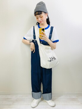 「MERLOT（メルロー）のアイテム（ピアス（両耳用））」を使った、moratoriamu.さん（レディース・155cm）の春コーディネート