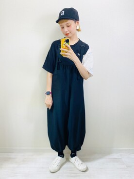 「MERLOT（メルロー）のアイテム（ピアス（両耳用））」を使った、moratoriamu.さん（レディース・155cm）の秋コーディネート