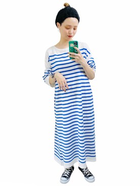 「MERLOT（メルロー）のアイテム（ピアス（両耳用））」を使った、moratoriamu.さん（レディース・155cm）の夏コーディネート