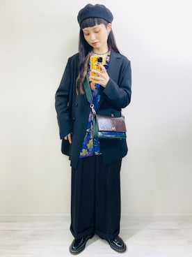 「MERLOT（メルロー）のアイテム（ピアス（両耳用））」を使った、moratoriamu.さん（レディース・155cm）の春コーディネート