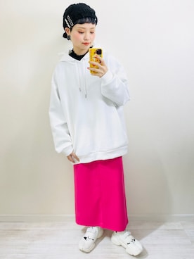 「MERLOT（メルロー）のアイテム（ピアス（両耳用））」を使った、moratoriamu.さん（レディース・155cm）の冬コーディネート