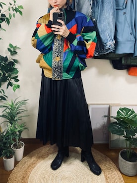 「LOWRYS FARM（ローリーズファーム）のストレッチヒールブーツ　851418（ブーツ）」を使った、moratoriamu.さん（レディース・155cm）の秋コーディネート