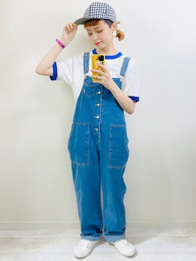 「MERLOT（メルロー）のアイテム（ピアス（両耳用））」を使った、moratoriamu.さん（レディース・155cm）の夏コーディネート