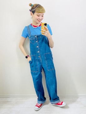 「アイテム（ネックレス、ホワイト系）」を使った、moratoriamu.さん（レディース・155cm）の夏コーディネート