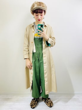 「koe（コエ）のアイテム（その他アウター）」を使った、moratoriamu.さん（レディース・155cm）の秋コーディネート