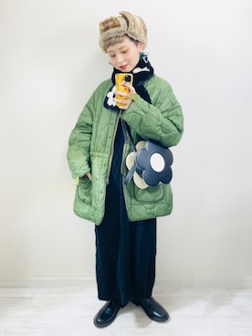「CIAOPANIC TYPY（チャオパニックティピー）のアイテム（その他アウター）」を使った、moratoriamu.さん（レディース・155cm）の冬コーディネート
