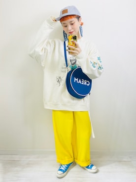 「mici（ミチ）のアイテム」を使った、moratoriamu.さん（レディース・155cm）の春コーディネート