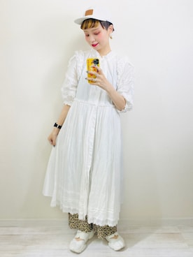 「yield（イールド）のアイテム」を使った、moratoriamu.さん（レディース・155cm）の夏コーディネート