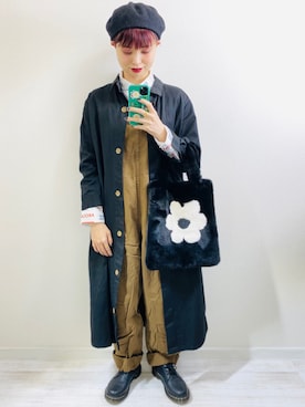 「koe（コエ）のアイテム（その他アウター）」を使った、moratoriamu.さん（レディース・155cm）の秋コーディネート