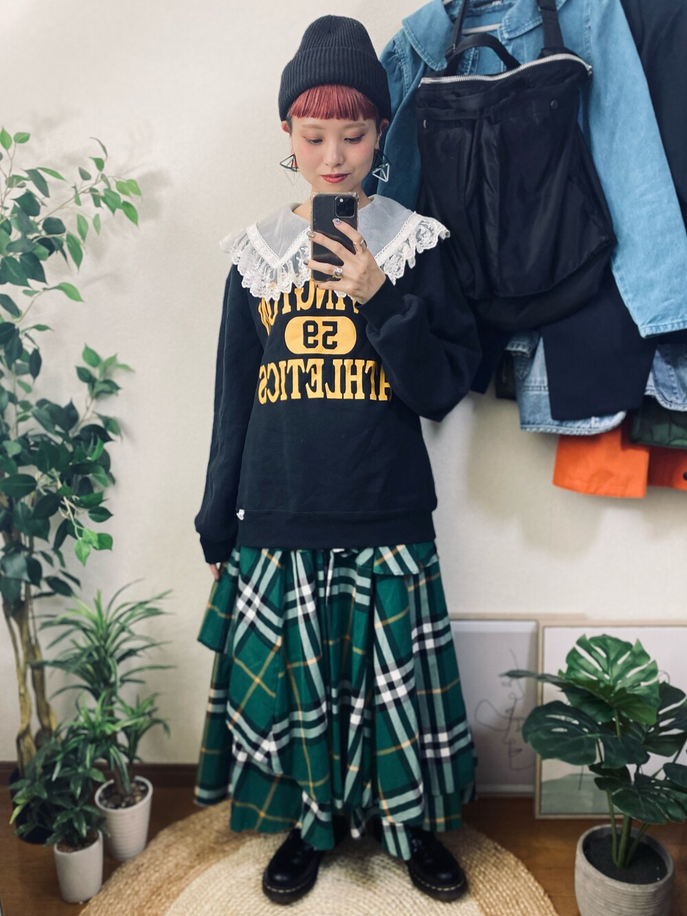 Candy Stripper（キャンディストリッパー）の「CHECK FLARE スカート  