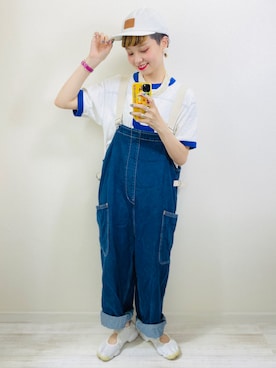 「yield（イールド）のアイテム」を使った、moratoriamu.さん（レディース・155cm）の夏コーディネート