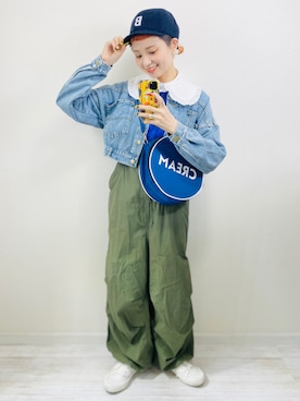 「aquvii（アクビ）のアイテム」を使った、moratoriamu.さん（レディース・155cm）の春コーディネート