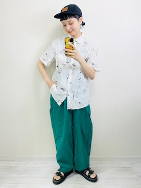 「yield（イールド）のアイテム」を使った、moratoriamu.さん（レディース・155cm）の春コーディネート
