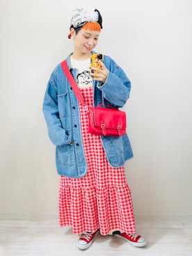 「いまどきジャケット写真」｜「アイテム（ワンピース/ドレス）」を使った、moratoriamu.さん（レディース・155cm）の春コーディネート
