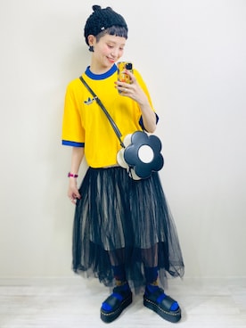 「アイテム（ピアス（両耳用））」を使った、moratoriamu.さん（レディース・155cm）の春コーディネート