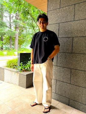 「JINS（ジンズ）のアイテム」を使った、ZUさん（メンズ・175cm）の夏コーディネート
