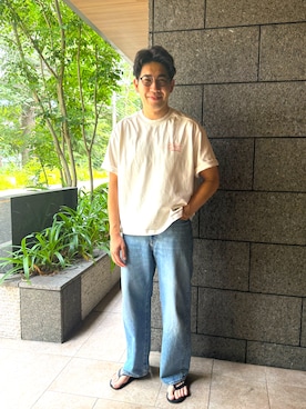 「JINS（ジンズ）のアイテム」を使った、ZUさん（メンズ・175cm）の夏コーディネート