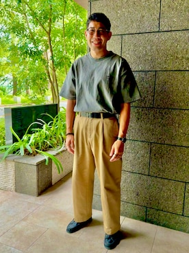 「アイテム（デジタル腕時計）」を使った、ZUさん（メンズ・175cm）の秋コーディネート