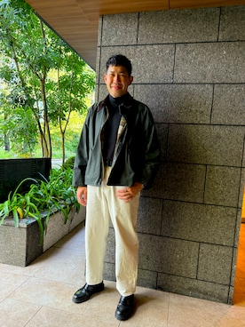 「Barbour（バブアー）のアイテム（ジャケット/アウター）」を使った、ZUさん（メンズ・175cm）の秋コーディネート