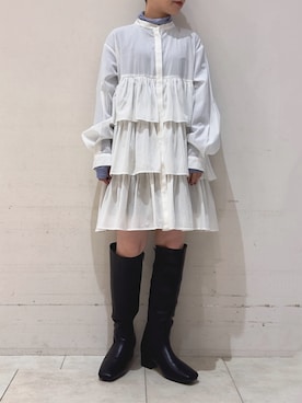 「タートルネックカットソー」｜RIRU  さん（レディース・149cm）の冬コーディネート