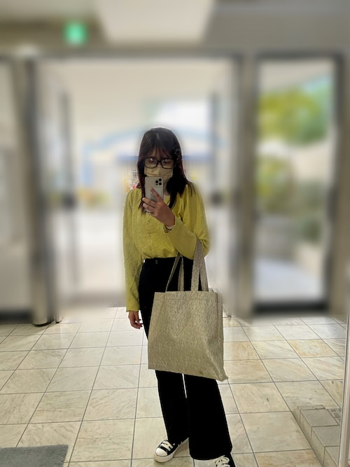 ﾀｺﾔｷ しまむらのカーディガン ボレロを使ったコーディネート Wear