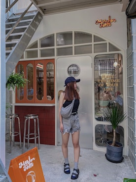 「ny（エヌワイ）のアイテム」を使った、pei💫さん（レディース・154cm）の秋コーディネート