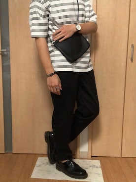 「Dr. Martens（ドクターマーチン）のDr.Martens / ドクターマーチン 1461 3EYE GIBSON SHOE 3ホール ギブソン シューズ ブーツ（ブーツ）」を使った、Akiyouさん（メンズ・167cm）の夏コーディネート