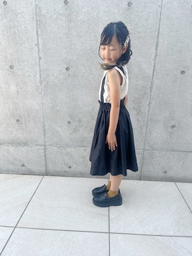 「アイテム（タンクトップ）」を使った、amiboooさん（キッズ・90cm）の秋コーディネート