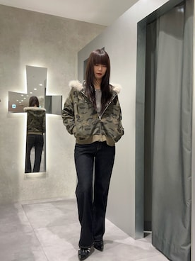 「アイテム（パーカー）」を使った、ナナさん（レディース・169cm・20代）の冬コーディネート