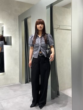 「アイテム（スラックス）」を使った、ナナさん（レディース・169cm・20代）の夏コーディネート