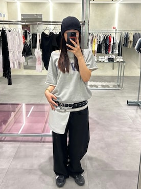 「アイテム（スラックス）」を使った、ナナさん（レディース・169cm・20代）の夏コーディネート