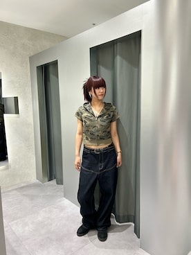 「アイテム（パーカー）」を使った、ナナさん（レディース・169cm）の夏コーディネート