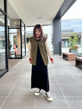「CPCM」｜「アイテム（ワンピース/ドレス）」を使った、にこ。さん（レディース・154cm）の秋コーディネート