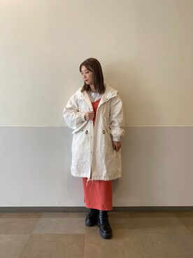 「CPCM」｜「アイテム（その他アウター）」を使った、にこ。さん（レディース・154cm）の春コーディネート