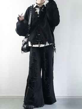 「アイテム（カーディガン/ボレロ）」を使った、らいさん（メンズ・170cm）の秋コーディネート