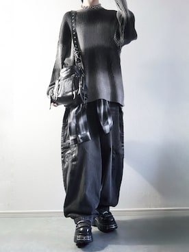 「モノトーン」｜らいさん（メンズ・170cm）の冬コーディネート