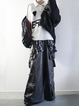 「アイテム（MA-1）」を使った、らいさん（メンズ・170cm）の秋コーディネート