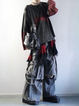 「DEVICE（デバイス）のアイテム（バッグ）」を使った、らいさん（メンズ・170cm）の冬コーディネート