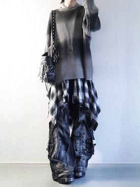 「アイテム（ブーツ）」を使った、らいさん（メンズ・170cm）の冬コーディネート